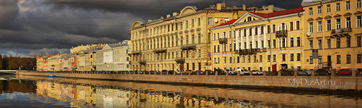 Фонтанка, Летний сад, Санкт-Петербург, панорамы, фотопанно