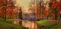 Пушкин, осень, Мраморный, мост, изображение высокого разрешения, панорама, фото