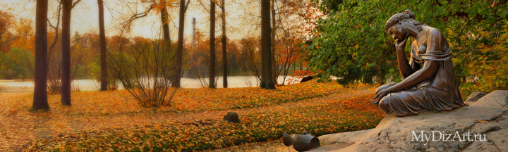 Панорама - фото города - фартук кухня - Пушкин - Девушка с кувшином, Екатерининский дворец