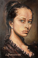 Картина маслом, портрет девушки, реализм, академизм, портрет на заказ - Парсаданов Игорь