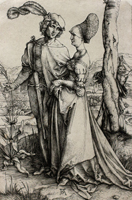 Альбрехт Дюрер – Прогулка 1498 гравюра 19,5х12,3 см