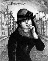 Девушка, Санкт-Петербург, рисунок карандашом, красавица, Парсаданов