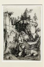 Альбрехт Дюрер - фотовыствка в Эрмитаже - гравюра - Святой Иероним, кающийся в пустыне