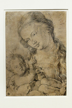 Альбрехт Дюрер - фотовыствка в Эрмитаже - Мадонна с Младенцем - рисунок 