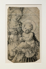 Альбрехт Дюрер - фотовыствка в Эрмитаже - Мадонна с Младенцем - рисунок