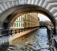 Санкт-Петербург - набережная Зимней канавки, Зимний мост, Эрмитаж 