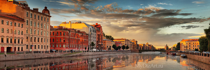 Фонтанка, Санкт-Петербург, панорамы, фотопанно, Египетский мост, Saint-Petersburg, St. Petersburg
