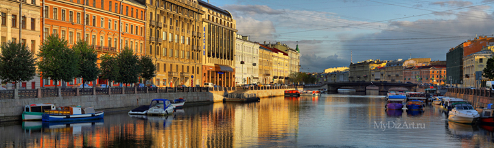 Фонтанка, мост Белинского, рассвет,  Санкт-Петербург, панорамы, фотопанно, Saint-Petersburg, St. Petersburg