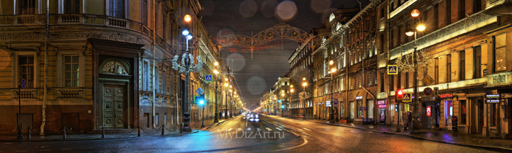 Санкт-Петербург, Saint-Petersburg, St. Petersburg, Невский проспект, высокое разрешение, панорама, фотопанно