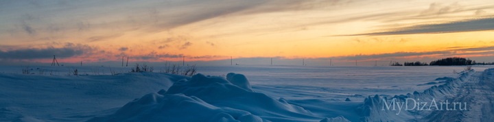 Снег, простор, зима, панорама, широкоформатное изображение высокого разрешения