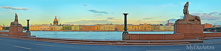 Санкт-Петербург, панорама, фотопанно, Старо-Калинкин мост, Saint-Petersburg, St. Petersburg