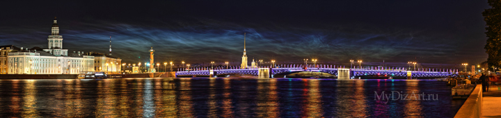 Дворцовый мост, Петропавловская крепость, панорама, фотопанно, широкоформатное изображение, Saint-Petersburg, St. Petersburg